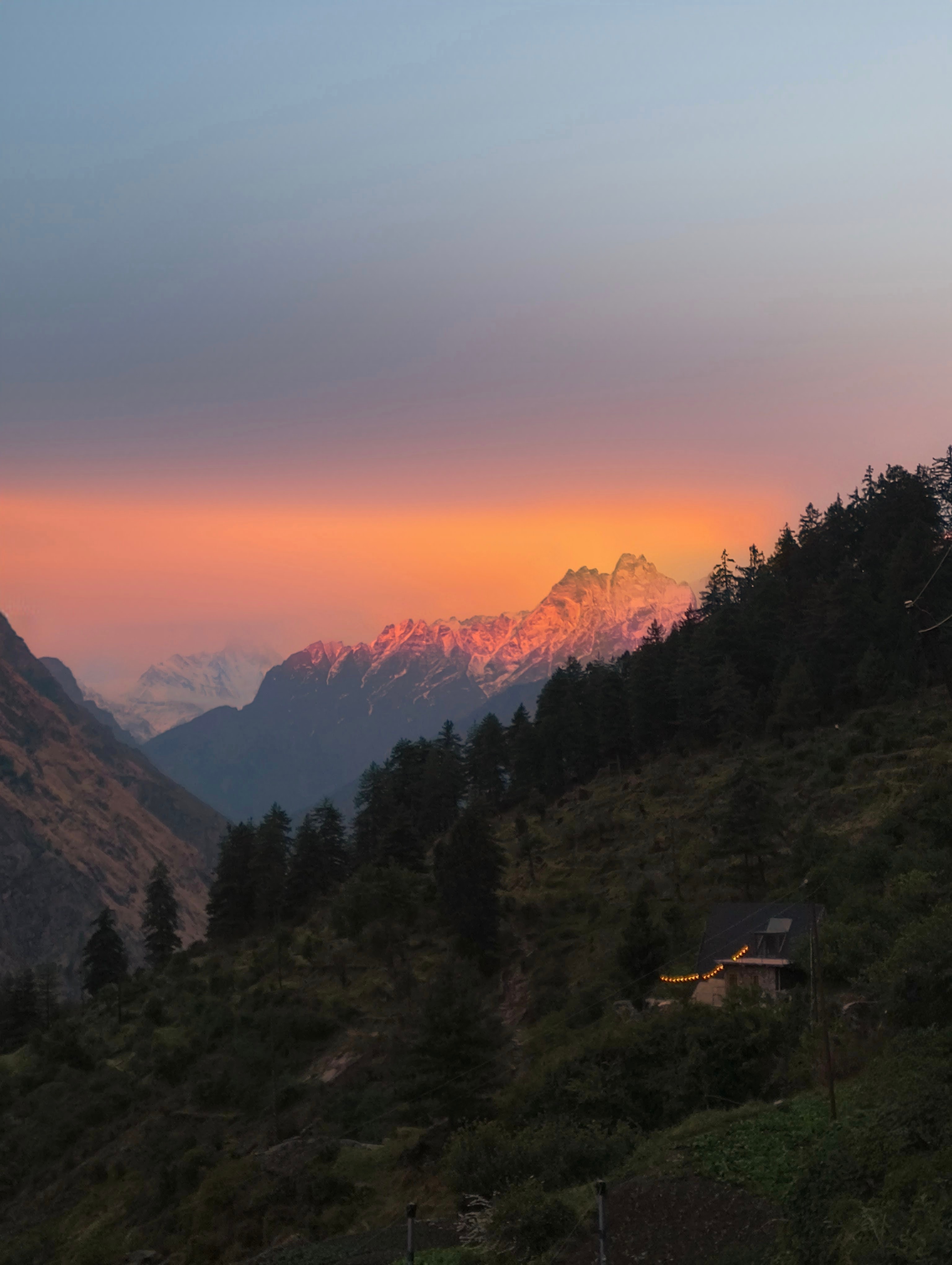 Sunset over the Himalayas